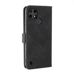 Lacné Kryty | Peňaženkové puzdro Solid čierne – Realme C21Y | Lacné Kryty