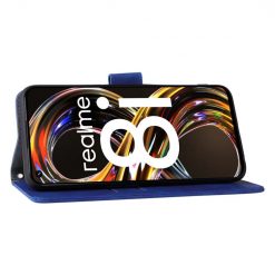 Lacné Kryty | Peňaženkové puzdro Solid modré – Realme 8i | Lacné Kryty