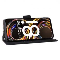 Lacné Kryty | Peňaženkové puzdro Solid čierne – Realme 8i | Lacné Kryty