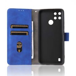 Lacné Kryty | Peňaženkové puzdro Solid modré – Realme C21Y | Lacné Kryty