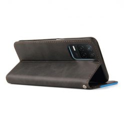 Lacné Kryty | Peňaženkové puzdro Stitching čierno-modré – Realme 8 5G | Lacné Kryty