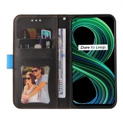 Lacné Kryty | Peňaženkové puzdro Stitching čierno-modré – Realme 8 5G | Lacné Kryty