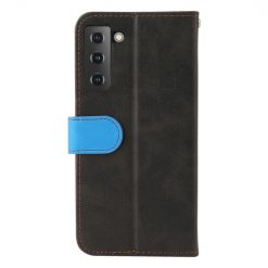 Peňaženkové puzdro Stitching čierno-modré – Samsung Galaxy S21 FE | Lacné Kryty Lacné Kryty | Peňaženkové puzdro Stitching čierno-modré – Samsung Galaxy S21 FE | Lacné Kryty