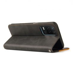 Lacné Kryty | Peňaženkové puzdro Stitching čierno-oranžové – Realme 8 5G | Lacné Kryty