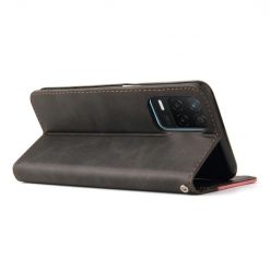 Lacné Kryty | Peňaženkové puzdro Stitching čierno-ružové – Realme 8 5G | Lacné Kryty