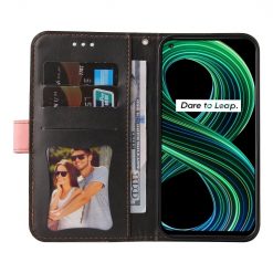 Lacné Kryty | Peňaženkové puzdro Stitching čierno-ružové – Realme 8 5G | Lacné Kryty