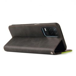 Peňaženkové puzdro Stitching čierno-zelené – Realme 8 5G | Lacné Kryty Lacné Kryty | Peňaženkové puzdro Stitching čierno-zelené – Realme 8 5G | Lacné Kryty