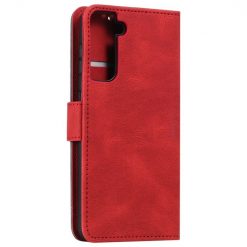 Lacné Kryty | Peňaženkové puzdro Stitchy Book Case červené – Samsung Galaxy S21 FE | Lacné Kryty