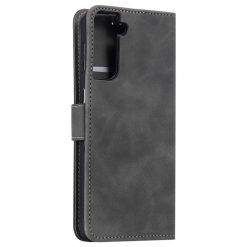 Lacné Kryty | Peňaženkové puzdro Stitchy Book Case sivé – Samsung Galaxy S21 FE | Lacné Kryty