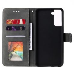 Lacné Kryty | Peňaženkové puzdro Stitchy Book Case sivé – Samsung Galaxy S21 FE | Lacné Kryty