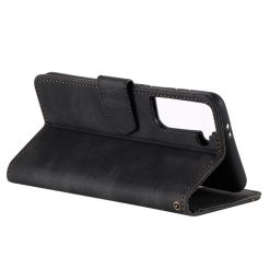 Peňaženkové puzdro Stitchy Book Case čierne – Samsung Galaxy S21 FE | Lacné Kryty Lacné Kryty | Peňaženkové puzdro Stitchy Book Case čierne – Samsung Galaxy S21 FE | Lacné Kryty