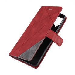 Knižkové puzdro Rhombus červené – Samsung Galaxy A12 / M12 | Lacné Kryty Lacné Kryty | Knižkové puzdro Rhombus červené – Samsung Galaxy A12 / M12 | Lacné Kryty