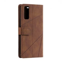 Lacné Kryty | Knižkové puzdro Rhombus hnedé – Vivo Y20s | Lacné Kryty