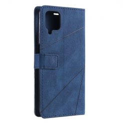 Knižkové puzdro Rhombus modré – Samsung Galaxy A12 / M12 | Lacné Kryty Lacné Kryty | Knižkové puzdro Rhombus modré – Samsung Galaxy A12 / M12 | Lacné Kryty