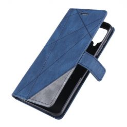 Knižkové puzdro Rhombus modré – Samsung Galaxy A12 / M12 | Lacné Kryty Lacné Kryty | Knižkové puzdro Rhombus modré – Samsung Galaxy A12 / M12 | Lacné Kryty