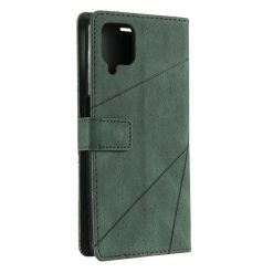 Lacné Kryty | Knižkové puzdro Rhombus zelené – Samsung Galaxy A12 / M12 | Lacné Kryty
