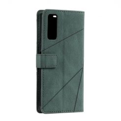 Lacné Kryty | Knižkové puzdro Rhombus zelené – Vivo Y20s | Lacné Kryty
