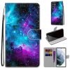 Knižkové puzdro Trendy Cross case Ružovomodrá kytica – Samsung Galaxy S22 Ultra | Lacné Kryty Lacné Kryty | Knižkové puzdro Trendy Cross case Ružovomodrá kytica – Samsung Galaxy S22 Ultra | Lacné Kryty