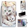Lacné Kryty | Knižkové puzdro Trendy Cross case Listy – Samsung Galaxy S22 Ultra | Lacné Kryty