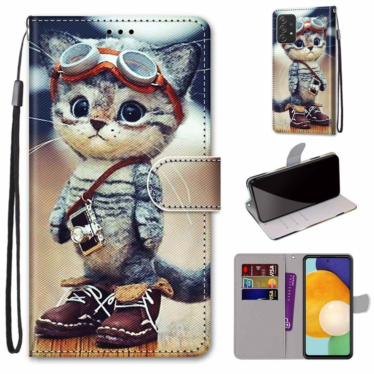 Knižkové puzdro Trendy Cross case Mačka – Samsung Galaxy A53 5G