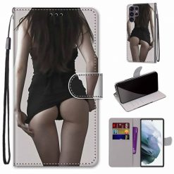 Lacné Kryty | Knižkové puzdro Trendy Cross case Sexy žena – Samsung Galaxy S22 Ultra