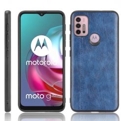 Kryt Shockproof Sewing Cow Pattern modrý – Motorola Moto G30 / G10 | Lacné Kryty Lacné Kryty | Kryt Shockproof Sewing Cow Pattern modrý – Motorola Moto G30 / G10 | Lacné Kryty
