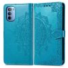 Lacné Kryty | Peňaženkové puzdro Embossing Pattern Mandala Flower sivé – Motorola Moto G31 / G41 | Lacné Kryty