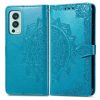 Lacné Kryty | Peňaženkové puzdro Embossing Pattern Mandala Flower sivé – OnePlus Nord 2 5G | Lacné Kryty