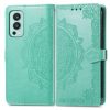 Lacné Kryty | Peňaženkové puzdro Embossing Pattern Mandala Flower modré – OnePlus Nord 2 5G | Lacné Kryty