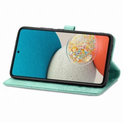 Lacné Kryty | Peňaženkové puzdro Embossing Pattern Mandala Flower zelené – Samsung Galaxy A53 5G | Lacné Kryty