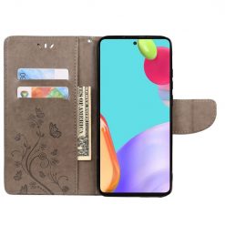 Peňaženkové puzdro Embossing Pattern Motýľ a kvet hnedé – Samsung Galaxy A53 5G | Lacné Kryty Lacné Kryty | Peňaženkové puzdro Embossing Pattern Motýľ a kvet hnedé – Samsung Galaxy A53 5G | Lacné Kryty