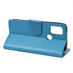 Peňaženkové puzdro Embossing Pattern Motýľ a kvet modré – Motorola Moto G30 / G10 | Lacné Kryty Lacné Kryty | Peňaženkové puzdro Embossing Pattern Motýľ a kvet modré – Motorola Moto G30 / G10 | Lacné Kryty