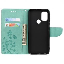 Peňaženkové puzdro Embossing Pattern Motýľ a kvet zelené – Motorola Moto G30 / G10 | Lacné Kryty Lacné Kryty | Peňaženkové puzdro Embossing Pattern Motýľ a kvet zelené – Motorola Moto G30 / G10 | Lacné Kryty