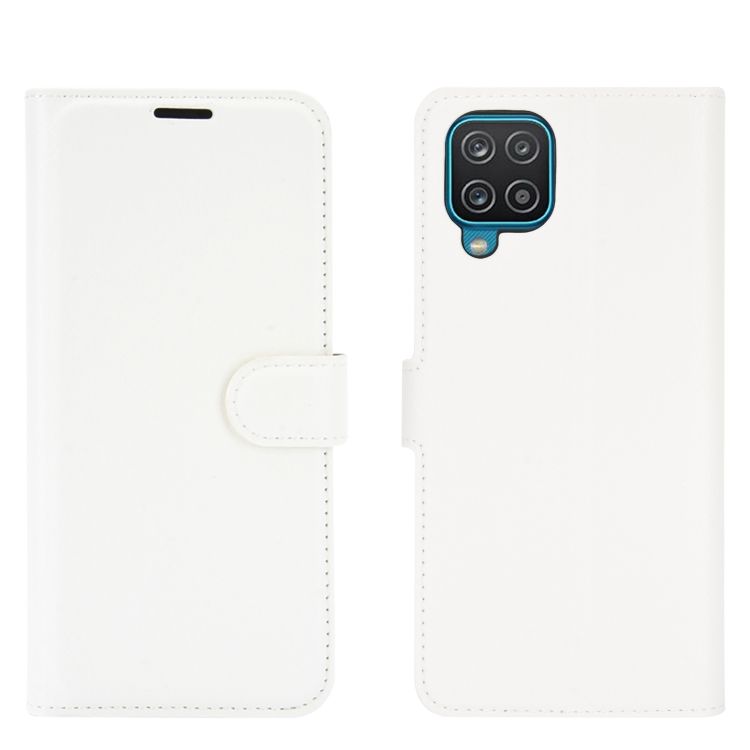 Peňaženkové puzdro Litchi biele – Samsung Galaxy A12 / M12