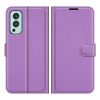 Lacné Kryty | Peňaženkové puzdro Litchi hnedé – OnePlus Nord 2 5G | Lacné Kryty