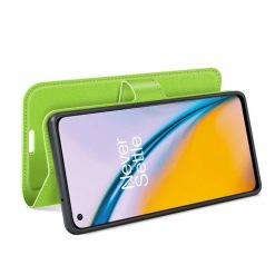Lacné Kryty | Peňaženkové puzdro Litchi limetkové – OnePlus Nord 2 5G | Lacné Kryty