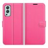 Lacné Kryty | Peňaženkové puzdro Litchi ružové – OnePlus Nord 2 5G | Lacné Kryty