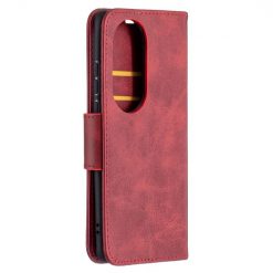 Lacné Kryty | Peňaženkové puzdro Retro Lambskin červené – Huawei P50 Pro | Lacné Kryty
