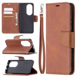 Lacné Kryty | Peňaženkové puzdro Retro Lambskin hnedé – Huawei P50 Pro | Lacné Kryty