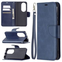 Lacné Kryty | Peňaženkové puzdro Retro Lambskin modré – Huawei P50 Pro | Lacné Kryty