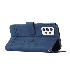 Peňaženkové puzdro Retro Smile modré – Samsung Galaxy A53 5G | Lacné Kryty Lacné Kryty | Peňaženkové puzdro Retro Smile modré – Samsung Galaxy A53 5G | Lacné Kryty