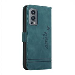 Lacné Kryty | Peňaženkové puzdro Retro Smile zelené – OnePlus Nord 2 5G | Lacné Kryty