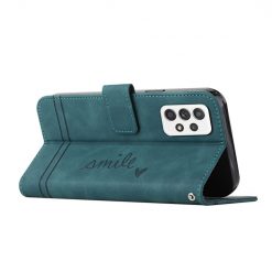 Lacné Kryty | Peňaženkové puzdro Retro Smile zelené – Samsung Galaxy A53 5G | Lacné Kryty