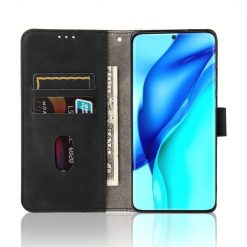 Lacné Kryty | Peňaženkové puzdro Solid čierne – Huawei P50 Pro | Lacné Kryty