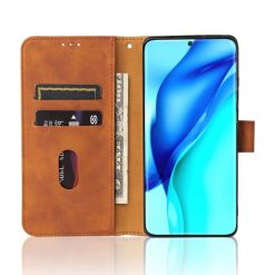 Lacné Kryty | Peňaženkové puzdro Solid hnedé – Huawei P50 Pro | Lacné Kryty
