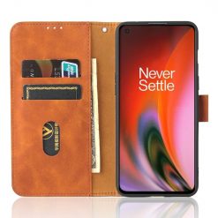Lacné Kryty | Peňaženkové puzdro Solid hnedé – OnePlus Nord 2 5G | Lacné Kryty