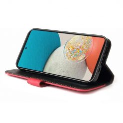 Lacné Kryty | Peňaženkové puzdro Stitching čierno-červené – Samsung Galaxy A53 5G | Lacné Kryty
