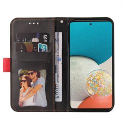 Lacné Kryty | Peňaženkové puzdro Stitching čierno-červené – Samsung Galaxy A53 5G | Lacné Kryty