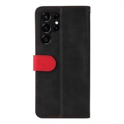 Peňaženkové puzdro Stitching čierno-červené – Samsung Galaxy S22 Ultra | Lacné Kryty Lacné Kryty | Peňaženkové puzdro Stitching čierno-červené – Samsung Galaxy S22 Ultra | Lacné Kryty