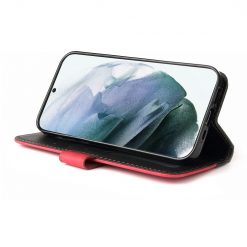 Peňaženkové puzdro Stitching čierno-červené – Samsung Galaxy S22 Ultra | Lacné Kryty Lacné Kryty | Peňaženkové puzdro Stitching čierno-červené – Samsung Galaxy S22 Ultra | Lacné Kryty